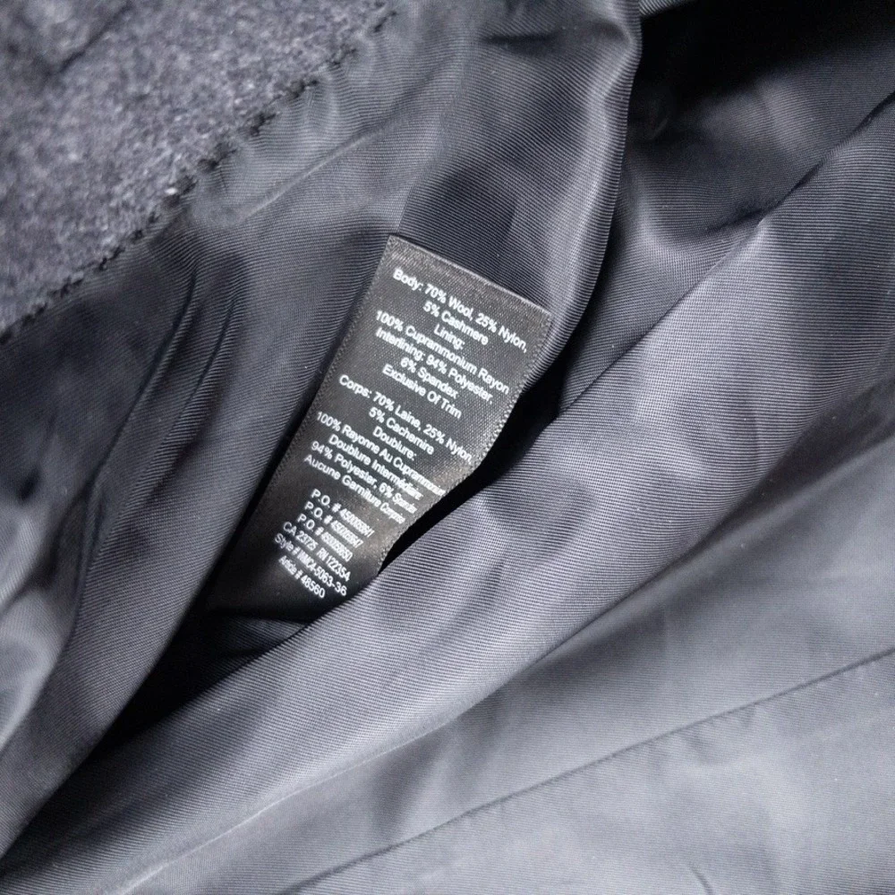 Wilfred‎ Aritzia Cocoon Coat Women Medium Gray Wool Cashmere Pea Coat Italian